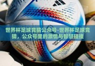 世界杯足球竞猜公众号-世界杯足球竞猜，公众号里的激情与智慧碰撞