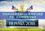 世界杯小组赛竞猜6.23-世界杯小组赛竞猜，6.23的激情与策略