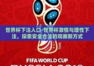 世界杯下注入口-世界杯激情与理性下注，探索安全合法的观赛新方式