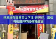 世界杯在哪里可以下注-世界杯，激情与机遇并存的体育盛宴