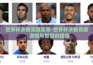 世界杯决赛竞猜实单-世界杯决赛竞猜，激情与智慧的碰撞