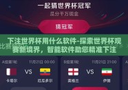 下注世界杯用什么软件-探索世界杯观赛新境界，智能软件助您精准下注