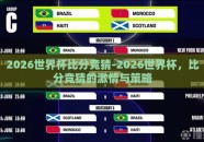 2026世界杯比分竞猜-2026世界杯，比分竞猜的激情与策略