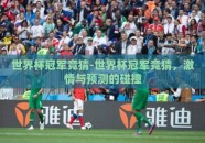 世界杯冠军竞猜-世界杯冠军竞猜，激情与预测的碰撞