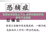 世界杯手机怎么下注-世界杯期间手机安全下注指南