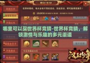 哪里可以买世界杯竞猜-世界杯竞猜，解锁激情与乐趣的多元渠道