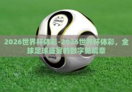 2026世界杯体彩-2026世界杯体彩，全球足球盛宴的数字新篇章