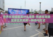 世界杯竞猜那是什么意思-世界杯竞猜，足球狂欢的另一种参与方式