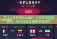 下注世界杯用什么软件-世界杯观赛新体验，如何选择合适的下注软件