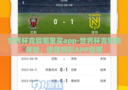 世界杯竞猜哪里买app-世界杯竞猜新体验，便捷购彩APP指南