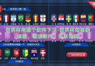世界杯用哪个软件下注-世界杯观赛新体验，智选软件，乐享竞猜