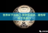 世界杯下注盘口-世界杯足球，理性审视下注盘口