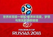 世界杯竞猜一等奖-世界杯竞猜，梦想与现实的激情碰撞