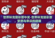 世界杯竞猜彩票中奖-世界杯竞猜彩票，梦想与幸运的碰撞