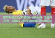 世界杯盘口分析韩国vs墨西哥-世界杯焦点，韩国VS墨西哥的盘口深度剖析