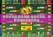 世界杯竞猜 网易竞猜-世界杯竞猜，网易竞猜的乐趣与挑战