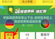 手机买世界杯怎么下注-如何在手机上购买世界杯足球彩票