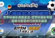 世界杯体彩竞猜买法-世界杯体彩竞猜，策略与智慧并行的娱乐盛宴