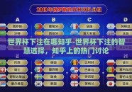 世界杯下注在哪知乎-世界杯下注的智慧选择，知乎上的热门讨论