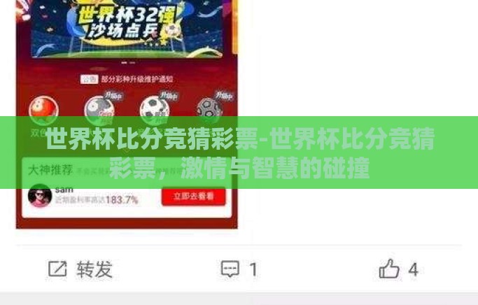 世界杯比分竞猜彩票-世界杯比分竞猜彩票，激情与智慧的碰撞