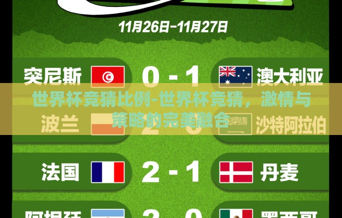 世界杯竞猜比例-世界杯竞猜，激情与策略的完美融合
