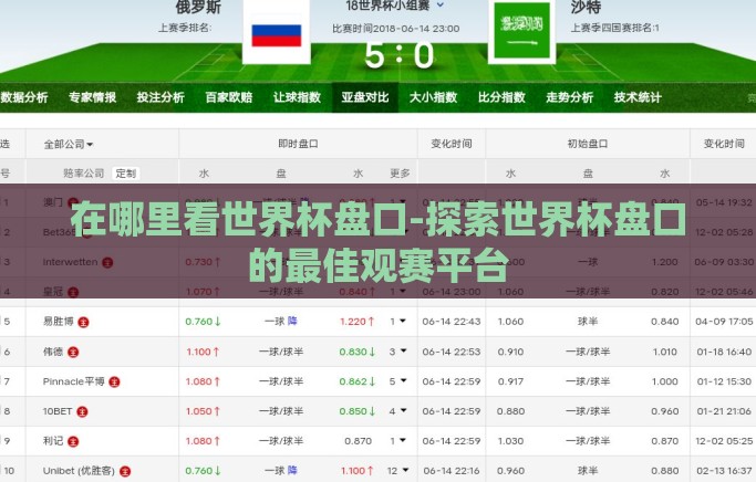 在哪里看世界杯盘口-探索世界杯盘口的最佳观赛平台 在哪里看世界杯盘口-探索世界杯盘口的最佳观赛平台