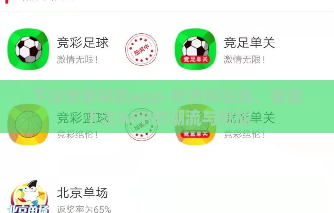 下注世界杯的app-世界杯狂热，智能下注APP的潮流与挑战