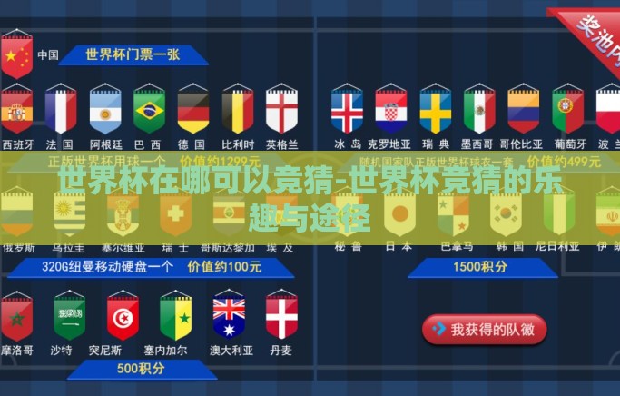 世界杯在哪可以竞猜-世界杯竞猜的乐趣与途径