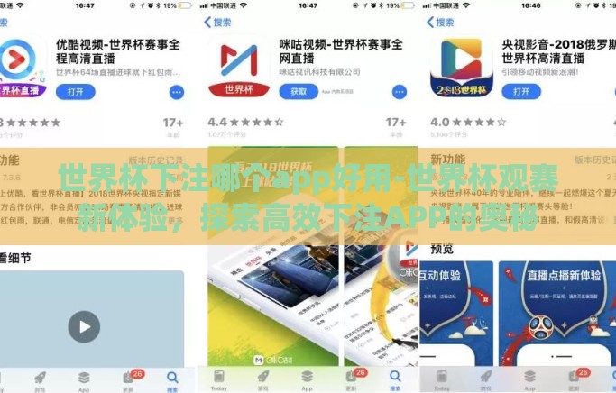 世界杯下注哪个app好用-世界杯观赛新体验，探索高效下注APP的奥秘